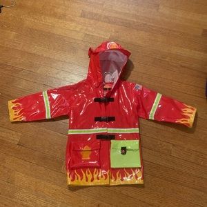 Kidorable Fireman Rain Coat Size 4T